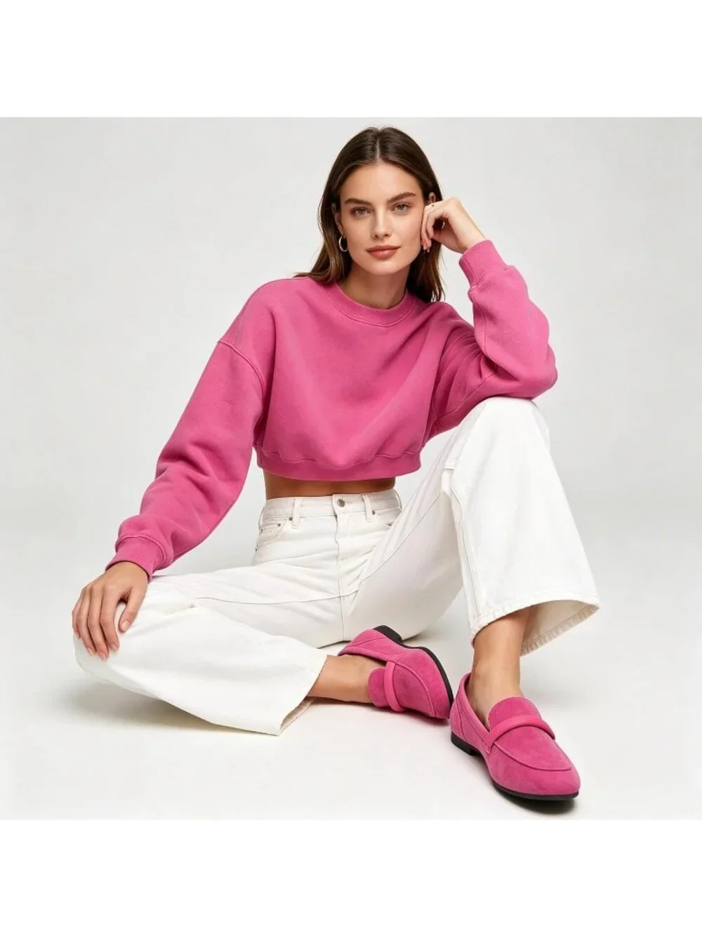 Women Light Pink Faux Leather Slip on Shoes Runs Small Ballet Flats Comfortable